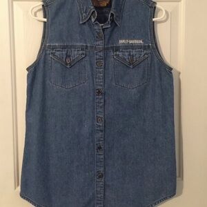Harley-Davidson Blue Denim Vest